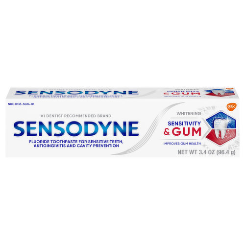Sensodyne Toothpaste, Whitening, Sensitivity & Gum