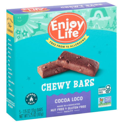 School safe. Snacks everyone can love. Tastes delicious with every bite. Every bite is certified gluten free. Always free from 14 food allergens. Guaranteed nut free and safe for schools. We're with you every delicious bite of the way.
