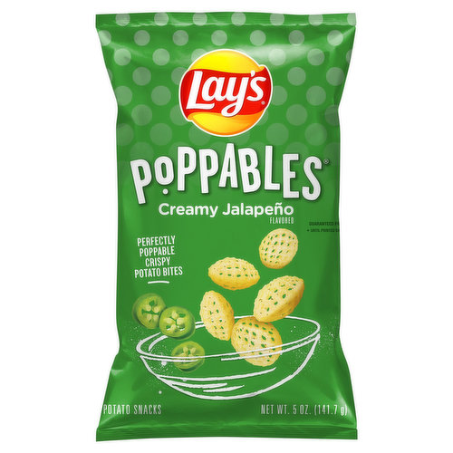 Lay's Poppables Potato Snacks, Creamy Jalapeno Flavored