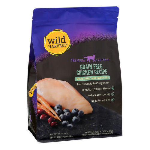 Wild Harvest Cat Food, Premium, Grain Free, Chicken Recipe