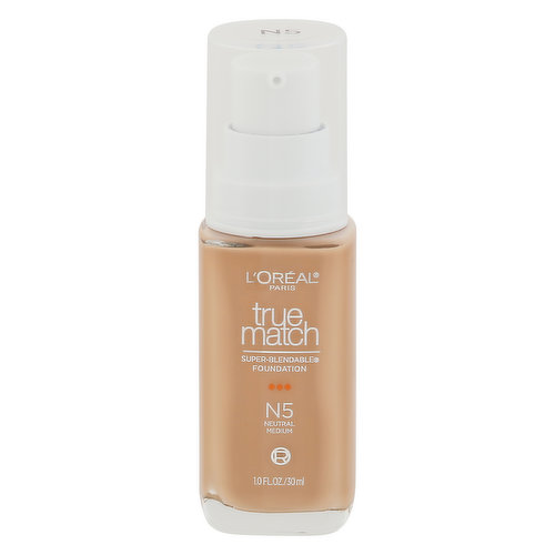 L'Oreal True Match Foundation, Super-Blendable, Neutral Medium N5