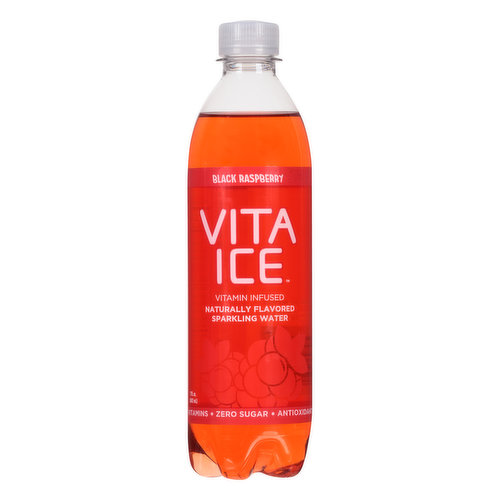 Vita Ice Sparkling Water, Black Raspberry