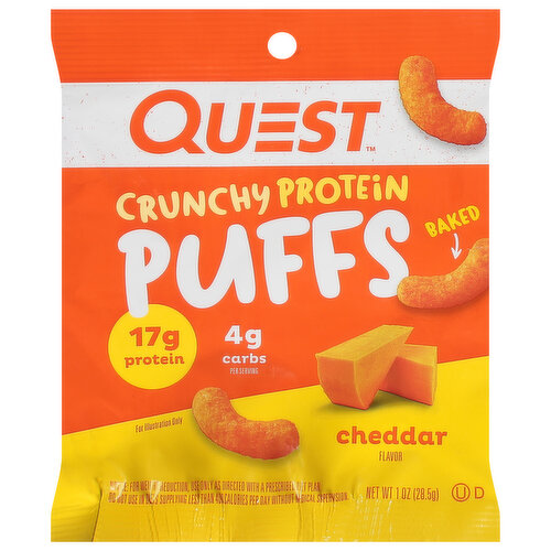 Quest Puffs, Cheddar Flavor, Crunchy