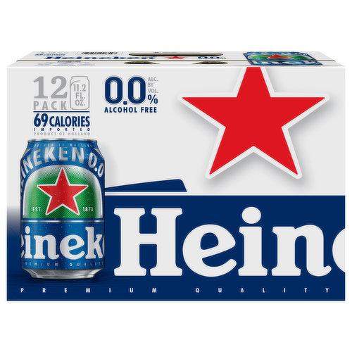 Alcohol free. Est. 1873. Great taste, zero alcohol. Made with top ingredients. World famous Heineken quality. Premium taste without alcohol. Now you can. Enjoy responsibly.
