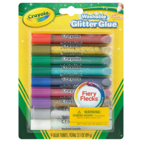 Crayola Fiery Flecks Glitter Glue, Washable