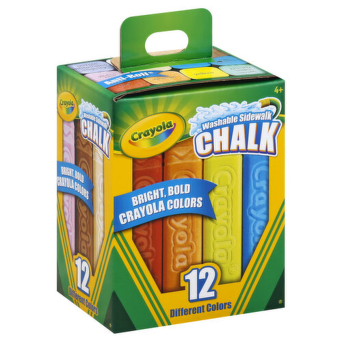 Crayola Sidewalk Chalk, Washable, 12 Colors