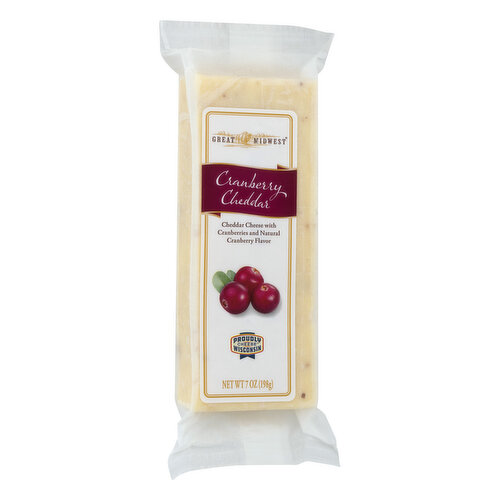 GREAT MIDWEST Cheddar Cheese, Cranberry