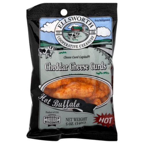 Ellsworth Cooperative Creamery Cheddar Cheese Curds, Hot Buffalo