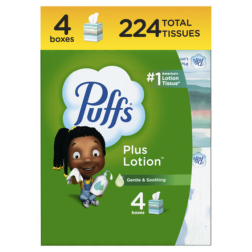 Puffs Plus Plus Lotion Facial Tissue