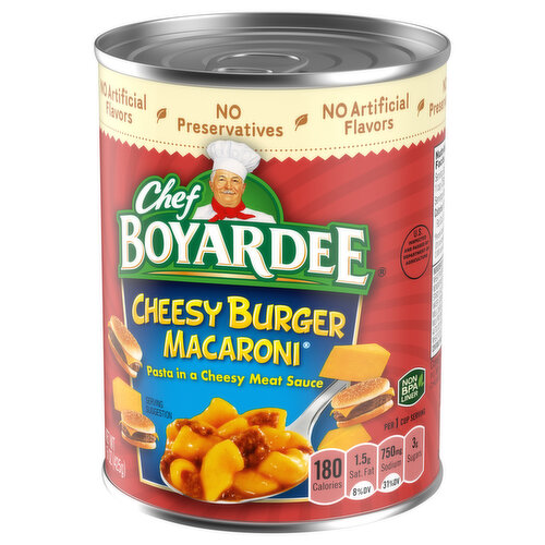 Chef Boyardee Cheesy Burger Macaroni
