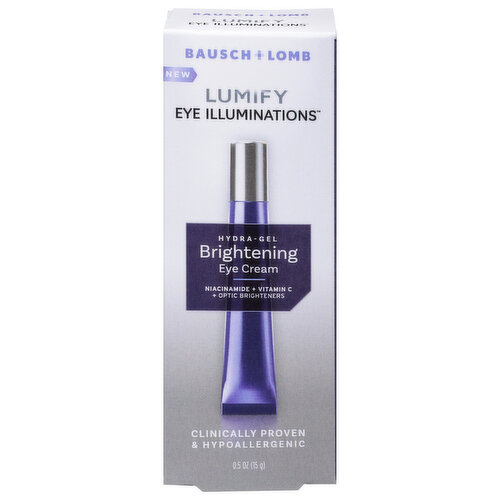 Bausch + Lomb Lumify Eye Illuminations Eye Cream, Brightening, Hydra-Gel