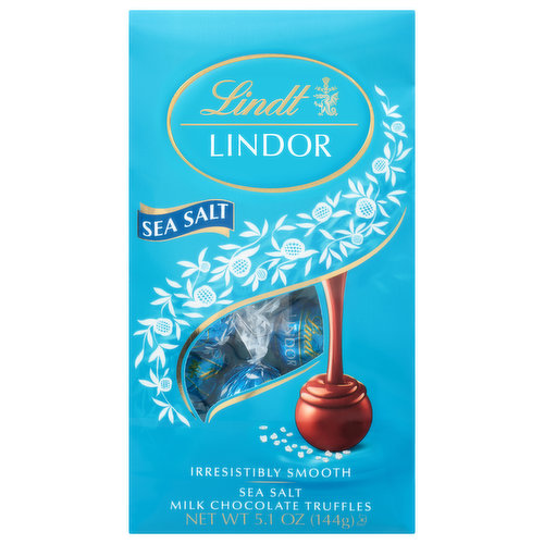 Lindt Lindor Milk Chocolate Truffles, Sea Salt