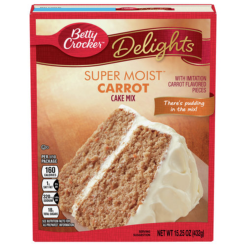 Betty Crocker Delights Cake Mix, Carrot, Super Moist