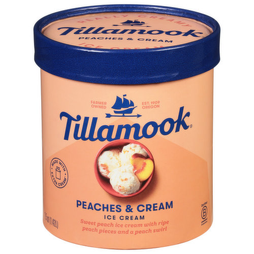 Tillamook Ice Cream, Peaches & Cream