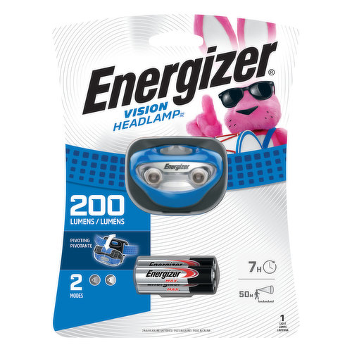 Energizer Headlamp, Vision, 200 Lumens