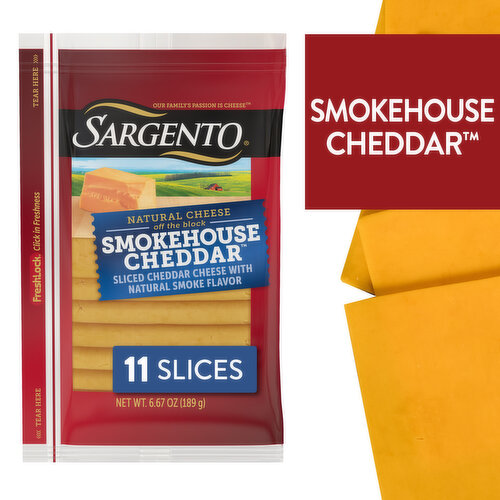 SARGENTO Sargento® Sliced Smokehouse Cheddar™ Natural Cheese, 11 slices