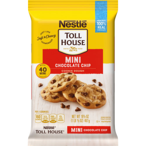 Toll House Cookie Dough, Chocolate Chip, Mini