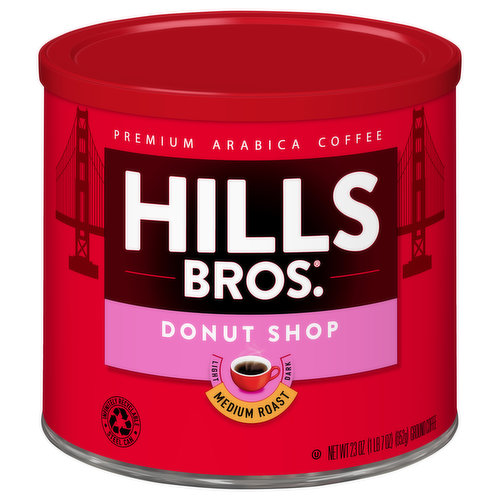 Hills Bros. Coffee, Ground, Medium Roast, Donut Shop