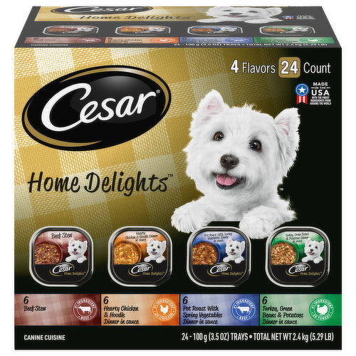 Cesar Home Delights Canine Cuisine, 4 Flavors