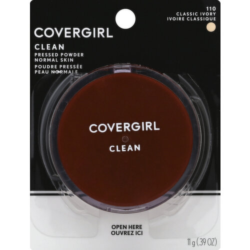 CoverGirl Clean Pressed Powder, Normal Skin, Classic Ivory 110