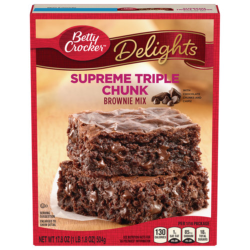 Betty Crocker Delights Brownie Mix, Supreme Triple Chunk