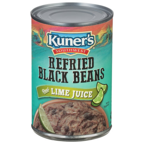 Kuner's Southwest Black Beans, Refried, Real Lime Juice