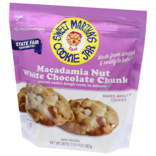 Sweet Martha's Cookie Jar Cookie Dough, Macadamia Nut White Chocolate Chunk