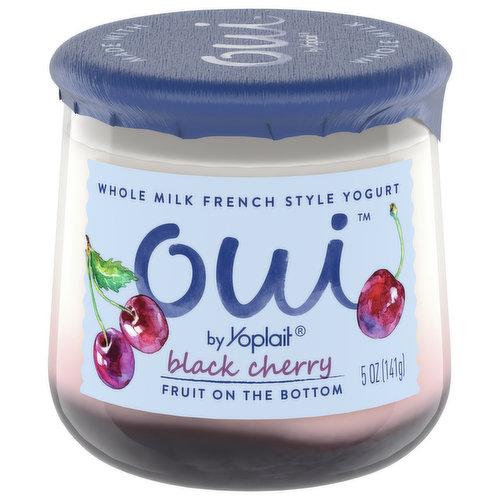 Oui Yogurt, Whole Milk, Black Cherry, French Style