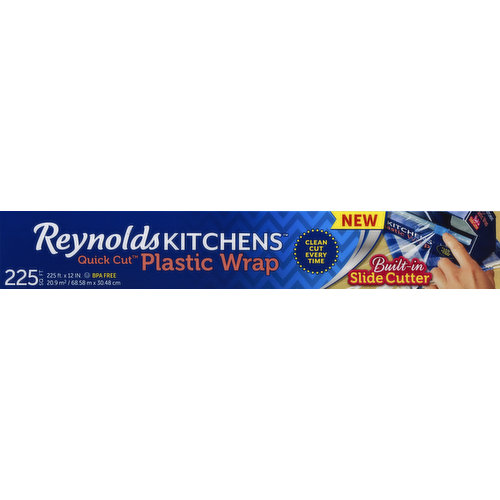 Reynolds Kitchens Quick Cut Plastic Wrap Slide and Cut - The