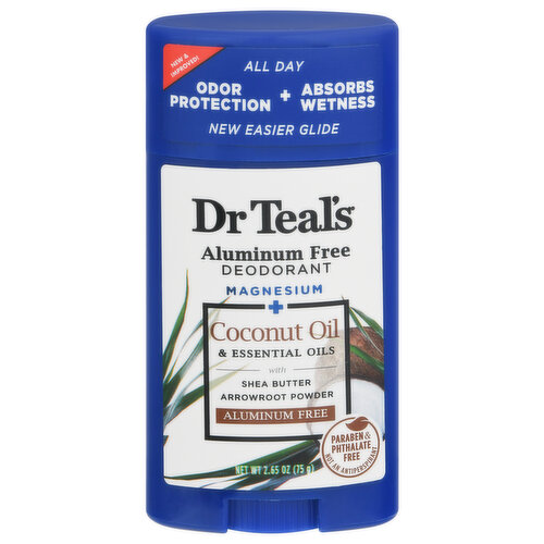 Dr Teal's Deodorant, Aluminum Free, Coconut Oil