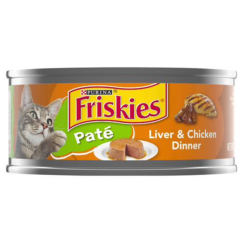 Friskies Pate Pate Wet Cat Food, Liver & Chicken Dinner