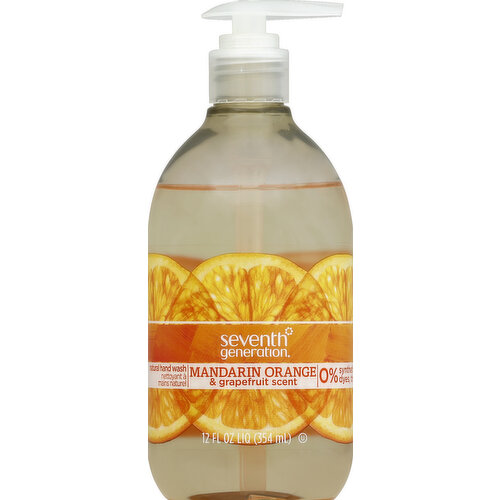 Seventh Generation Natural Hand Wash Mandarin Orange & Grapefruit -- 12 fl  oz - Vitacost