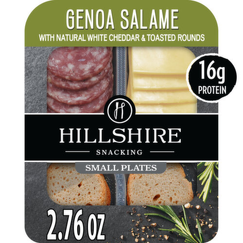 Hillshire Farm Hillshire® Snacking Small Plates, Genoa Salami Deli Lunch Meat and White Cheddar Cheese, 2.76 oz