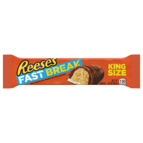 Reese's Fast Break Milk Chocolate, Peanut Butter & Nougat, King Size