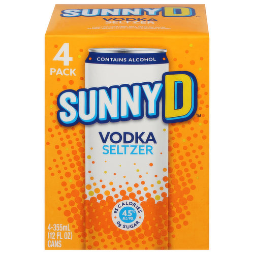 Sunny D Vodka Seltzer, 4 Pack
