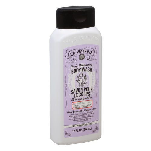 J.R. WATKINS Body Wash, Daily Moisturizing, Lavender