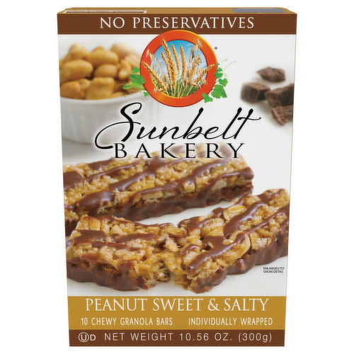 Sunbelt Bakery Granola Bars, Peanut Sweet & Salty, Chewy