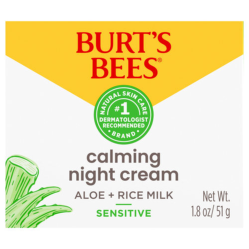 Burt's Bees Calming Night Cream, Sensitive