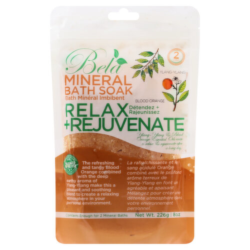 Bela Mineral Bath Soak, Relax + Rejuvenate