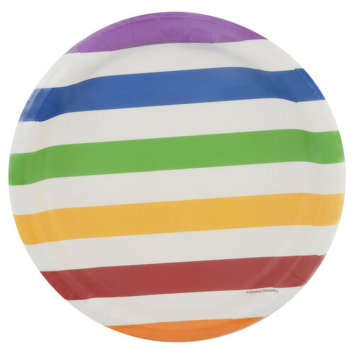 Celebrations Plates, Dots & Stripes Multicolor, 8.75 Inch