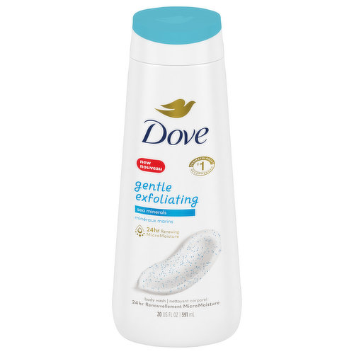 Dove Body Wash, Gentle Exfoliating, Sea Minerals