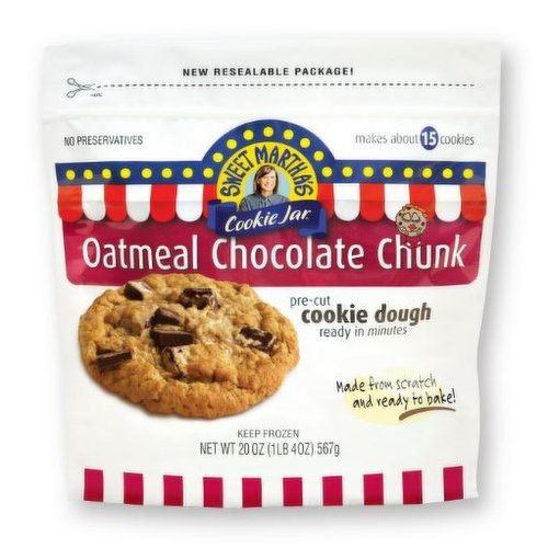 Sweet Martha's Cookie Jar Oatmeal Chocolate Chunk Cookie Dough