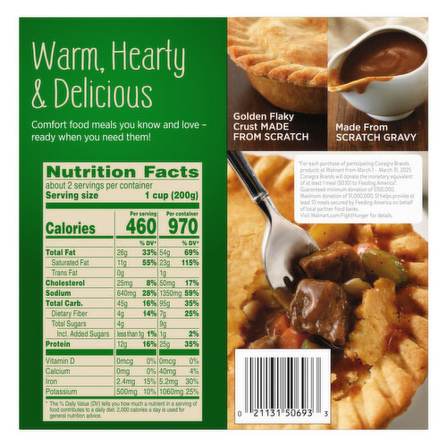 Marie Callender's Beef Pot Pie, Frozen Meal