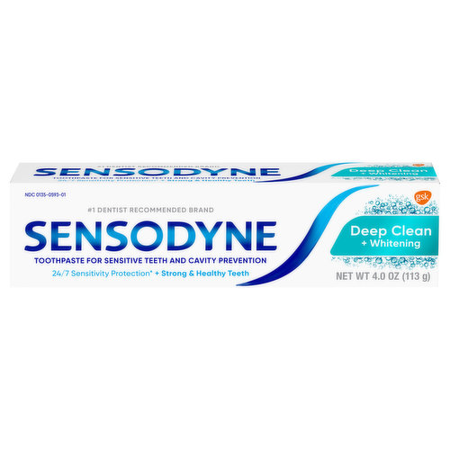 Sensodyne Toothpaste, Deep Clean + Whitening