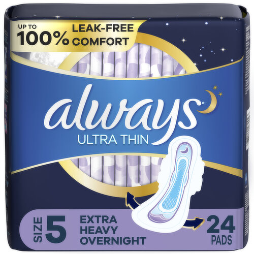 Always Ultra Thin Always Ultra Thin Pads with Flexi-Wings, Size 5, 24 CT