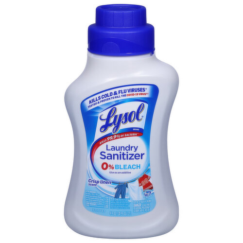 Lysol Laundry Sanitizer, 0% Bleach, HE, Crisp Linen Scent