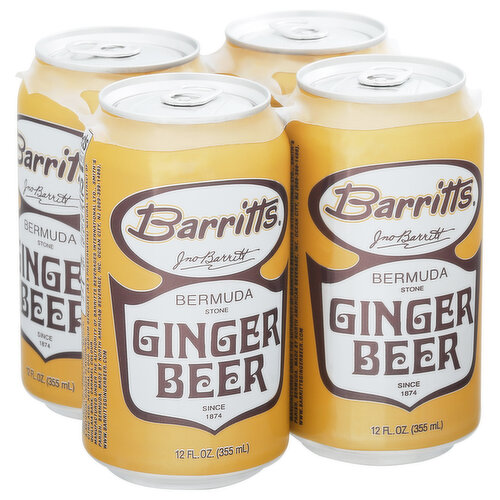 Barritts Ginger Beer 6pk 12 oz Cans - Applejack