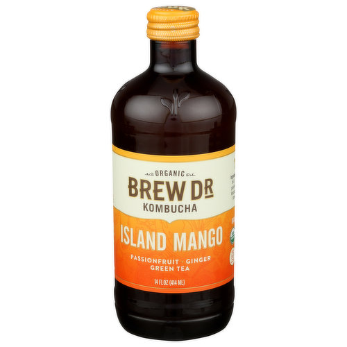 Brew Dr. Kombucha Kombucha, Organic, Island Mango