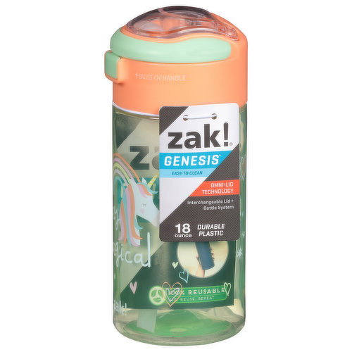  Zak Designs Genesis Durable Plastic Water Bottle with