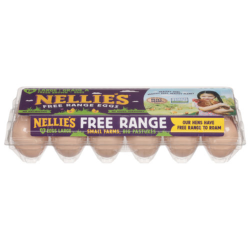 Nellies Eggs, Brown, Free Range, Large, Grade A